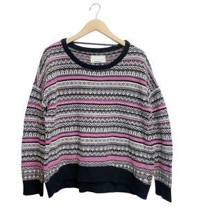 Coincedence and Chance Anthropologie Women’s Large Geometric Print Sweater